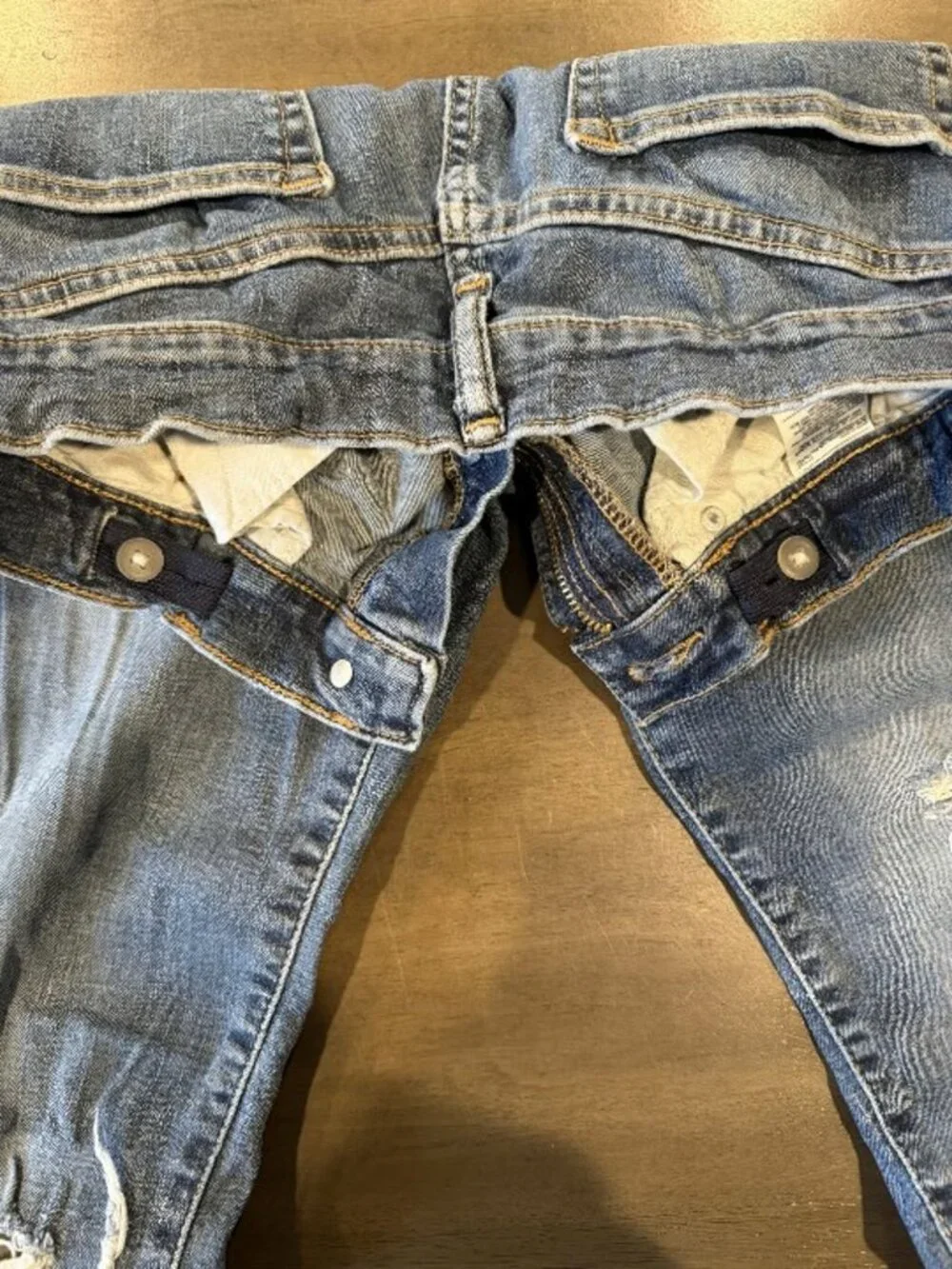 Old Navy Boys Karate Slim Built-In Flex Distressed Jeans Blue Size 10